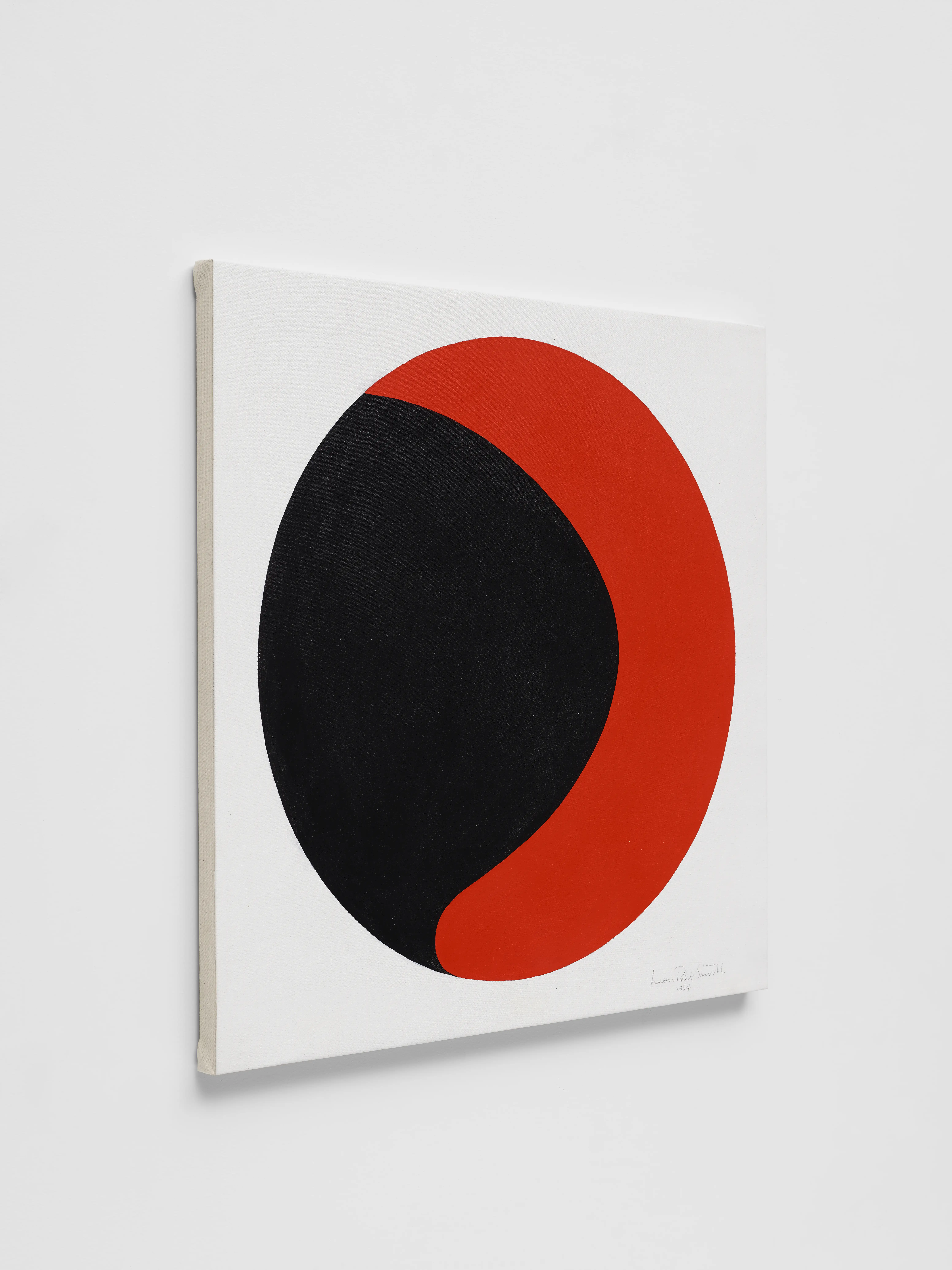 Leon Polk Smith untitled, 1954. Red and Black circle.