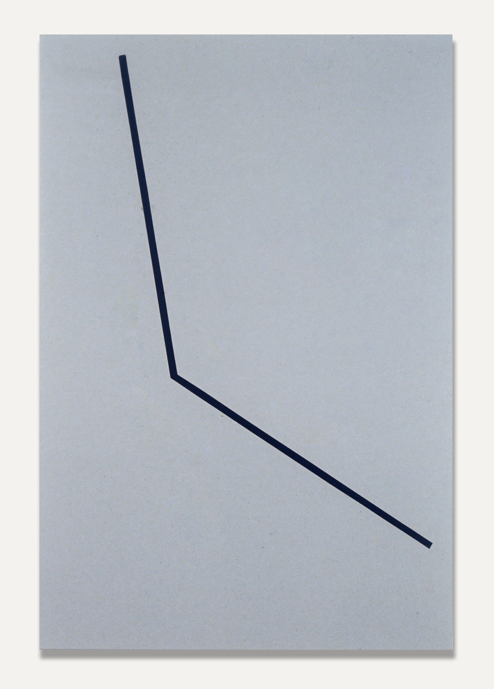 Black Line on Gray, 1992. Paint on canvas. Canvas: 72 x 48 x 0 1/2 in.