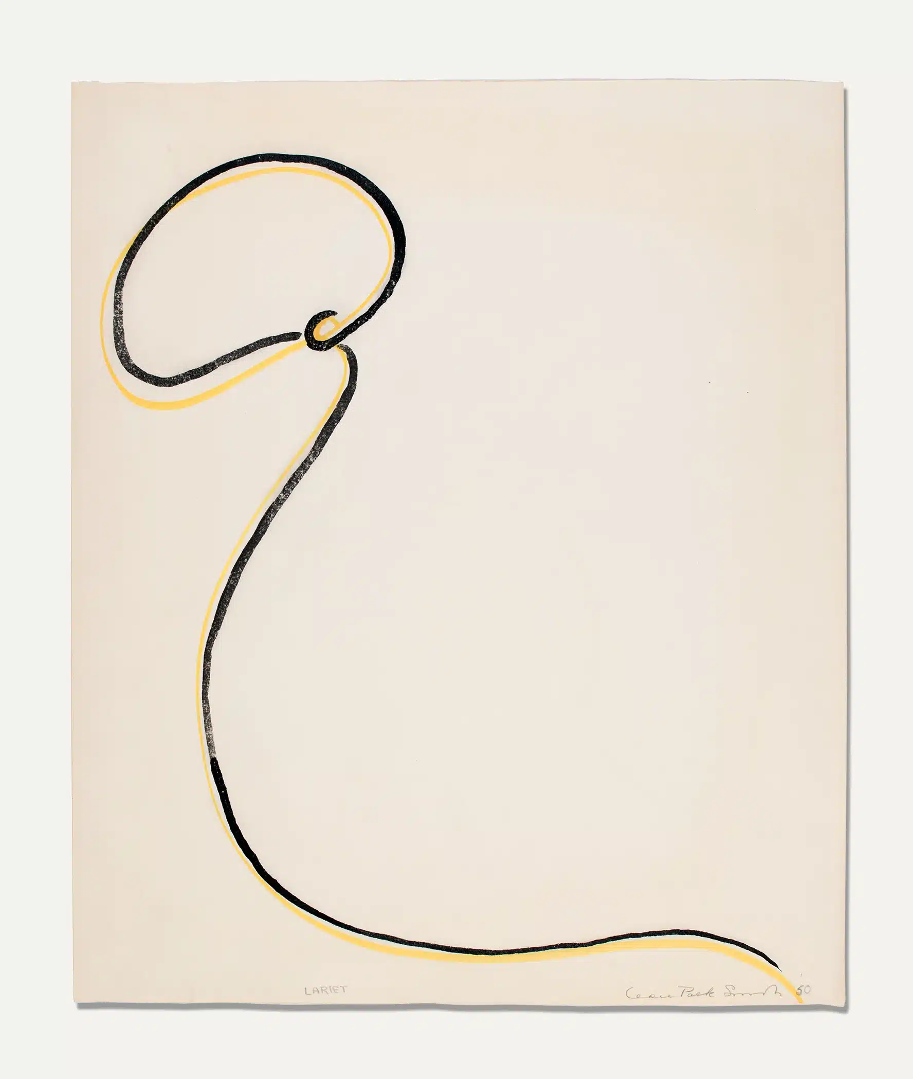 Lariat, 1950. Marker on paper, sheet size: 16 3/4 x 14 in.